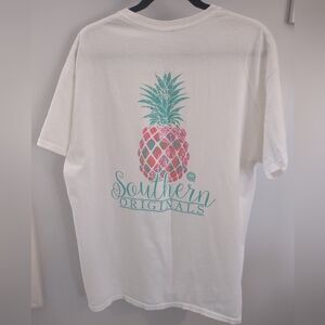 Girlie Girl Originals Top White with Pink Pineapple
